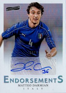 Matteo  Darmian - Panini Aficionado Endorsements 68/75