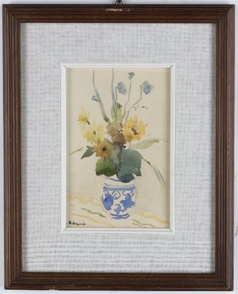 Arturo De Luca : Vaso di fiori  - Asta Antiquariato e dipinti - Associazione Nazionale - Case d'Asta italiane
