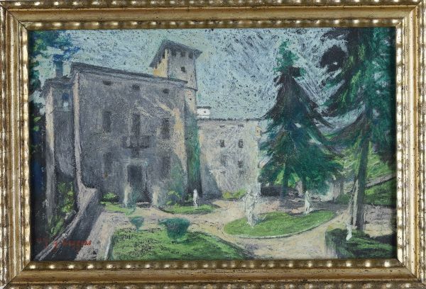 Luigi Gerolamo Leggero : Villa di campagna  - Asta Antiquariato e dipinti - Associazione Nazionale - Case d'Asta italiane