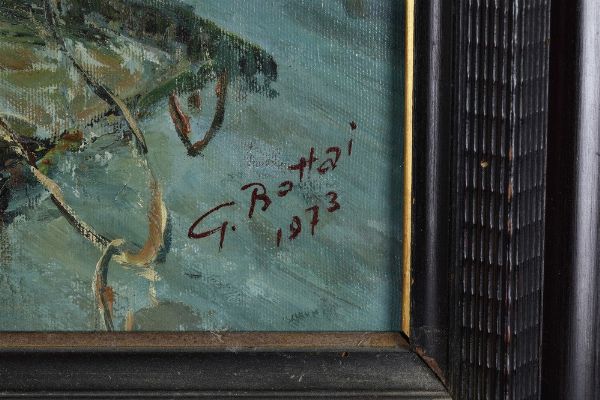 Giovanni Bottai : Calesse con cavallo, 1973  - Asta Antiquariato e dipinti - Associazione Nazionale - Case d'Asta italiane