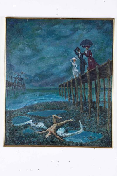 Dipinto firmato Spagna (?) XX secolo La muerte de Icaro, 1959  - Asta Antiquariato e dipinti - Associazione Nazionale - Case d'Asta italiane