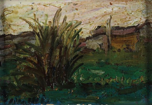 Mario Cavalla : Paesaggio  - Asta Antiquariato e dipinti - Associazione Nazionale - Case d'Asta italiane