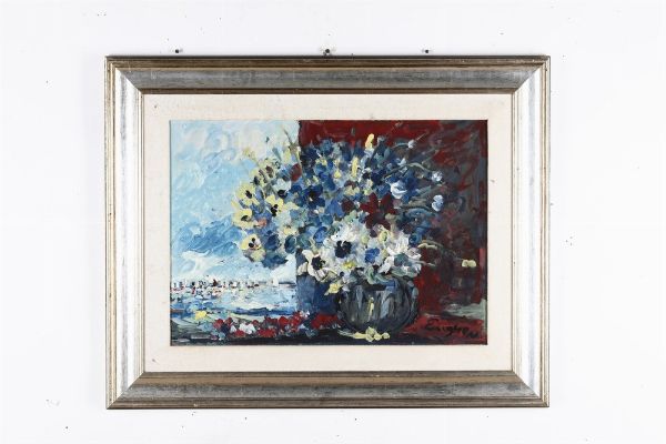 Natura morta con vaso di fiori Eughen  - Asta Antiquariato e dipinti - Associazione Nazionale - Case d'Asta italiane