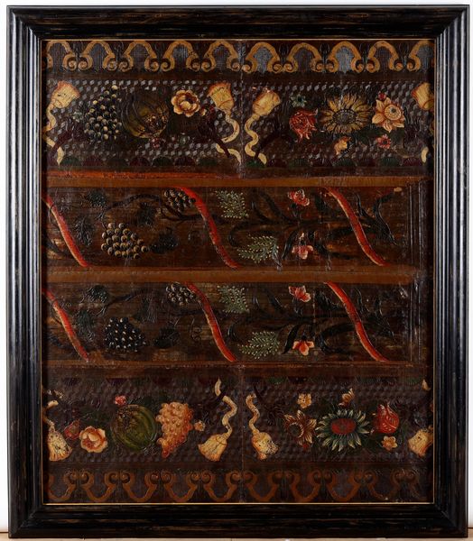 Coppia di pannelli in cuoio decorati con motivi vegetali e floreali  - Asta Antiquariato e dipinti - Associazione Nazionale - Case d'Asta italiane