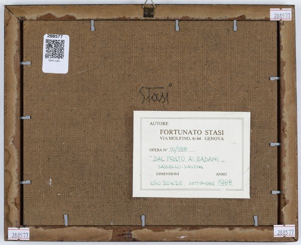 Fortunato Stasi : Dal Prato ai Badani (Sassello)  - Asta Antiquariato e dipinti - Associazione Nazionale - Case d'Asta italiane