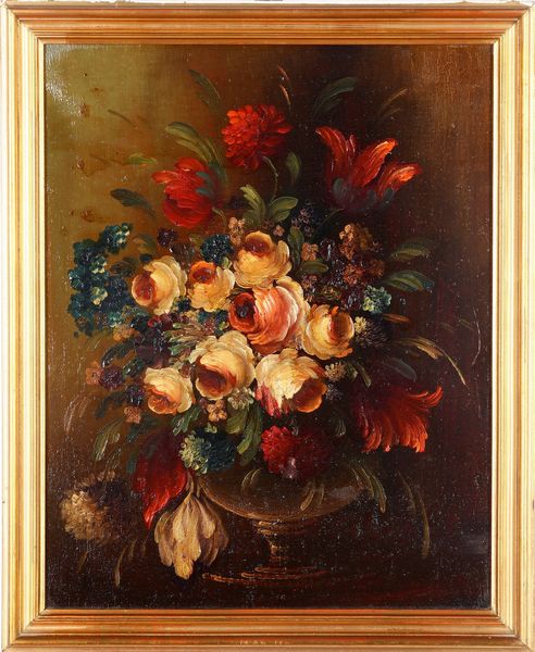 Scuola del XX secolo Natura morta con fiori  - Asta Antiquariato e dipinti - Associazione Nazionale - Case d'Asta italiane