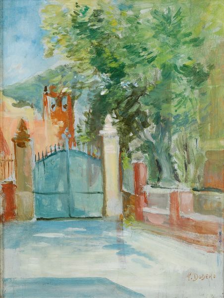 Pietro Dodero : Ingresso di una villa  - Asta Antiquariato e dipinti - Associazione Nazionale - Case d'Asta italiane