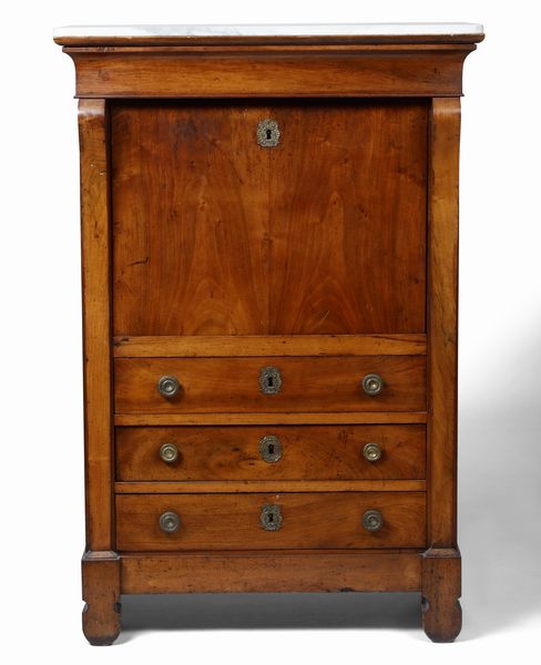 Secretaire Carlo X lastronato. XIX secolo  - Asta Antiquariato e dipinti - Associazione Nazionale - Case d'Asta italiane