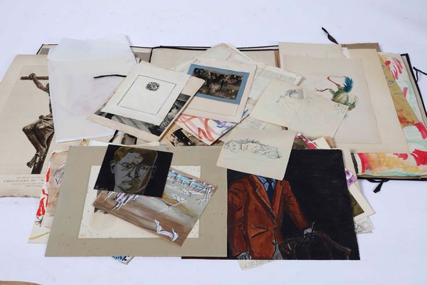 Cartella di disegni e stampe, varie misure e tecniche  - Asta Antiquariato e dipinti - Associazione Nazionale - Case d'Asta italiane