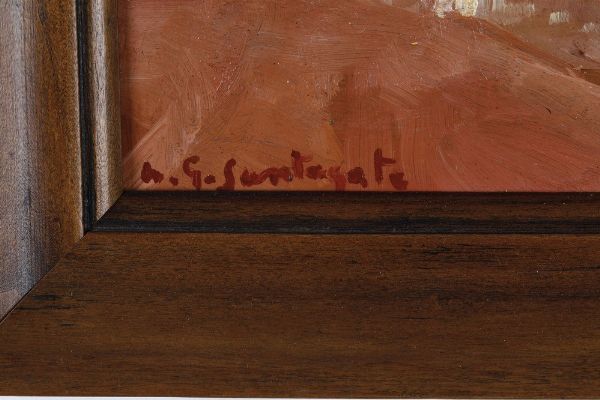 Antonio Giuseppe Santagata : Tramonti in Val Polcevera  - Asta Antiquariato e dipinti - Associazione Nazionale - Case d'Asta italiane