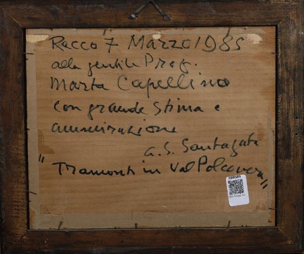 Antonio Giuseppe Santagata : Tramonti in Val Polcevera  - Asta Antiquariato e dipinti - Associazione Nazionale - Case d'Asta italiane