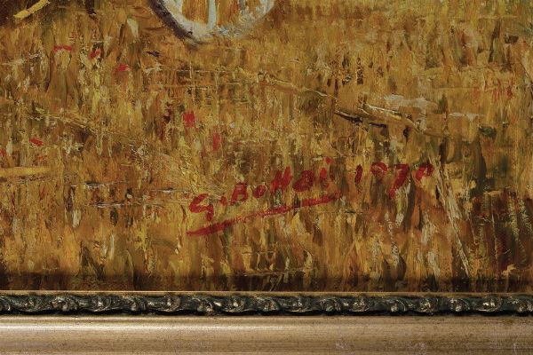 Giovanni Bottai : Raccolta del grano  - Asta Antiquariato e dipinti - Associazione Nazionale - Case d'Asta italiane