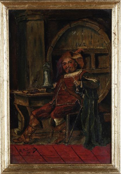 Giovanni Battista Torriglia, Attribuito a : Moschettiere  - Asta Antiquariato e dipinti - Associazione Nazionale - Case d'Asta italiane