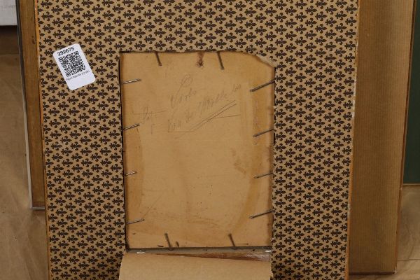 Tempera su cartone raffigurante figura maschile di profilo  - Asta Antiquariato e dipinti - Associazione Nazionale - Case d'Asta italiane