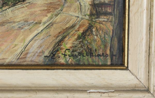 Enzo Finocchiaro : Strada di montagna (Cavalese)  - Asta Antiquariato e dipinti - Associazione Nazionale - Case d'Asta italiane