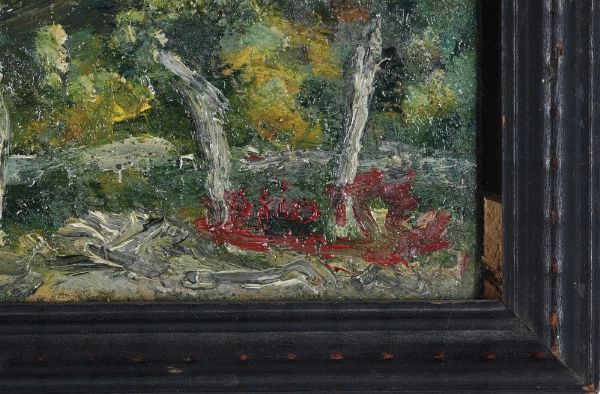 Angelo Maria Armao : Borgo sotto alla collina  - Asta Antiquariato e dipinti - Associazione Nazionale - Case d'Asta italiane