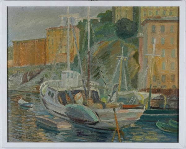 Francesco Dal Pozzo : Il peschereccio  - Asta Antiquariato e dipinti - Associazione Nazionale - Case d'Asta italiane