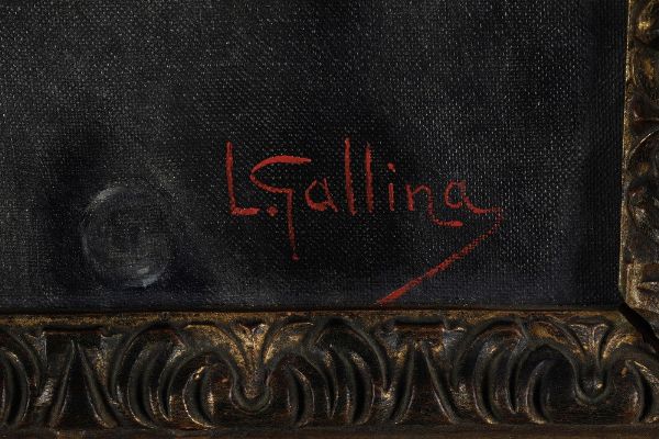Luigi Gallina : Ritratto uomo baffuto  - Asta Antiquariato e dipinti - Associazione Nazionale - Case d'Asta italiane
