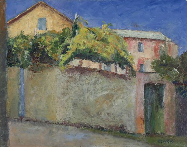 Egidio Oliveri (1911 - 1998) Casolare  - Asta Antiquariato e dipinti - Associazione Nazionale - Case d'Asta italiane