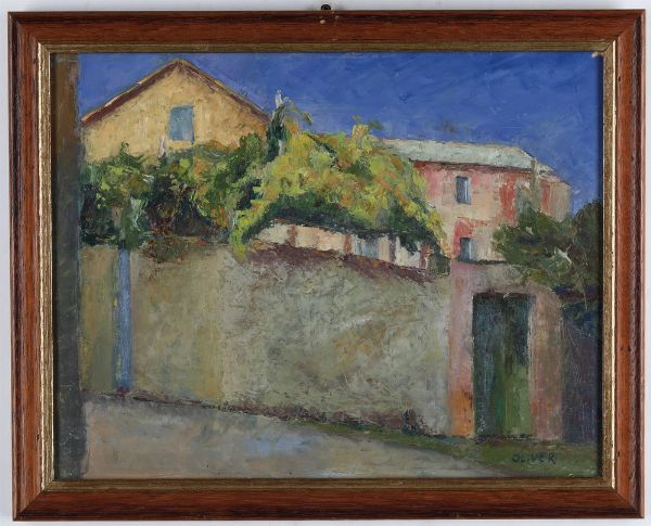 Egidio Oliveri (1911 - 1998) Casolare  - Asta Antiquariato e dipinti - Associazione Nazionale - Case d'Asta italiane