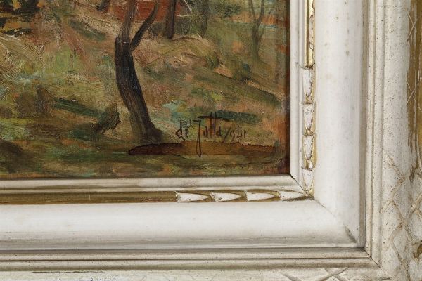 Luigi De Jatta : Paesaggio ligure  - Asta Antiquariato e dipinti - Associazione Nazionale - Case d'Asta italiane