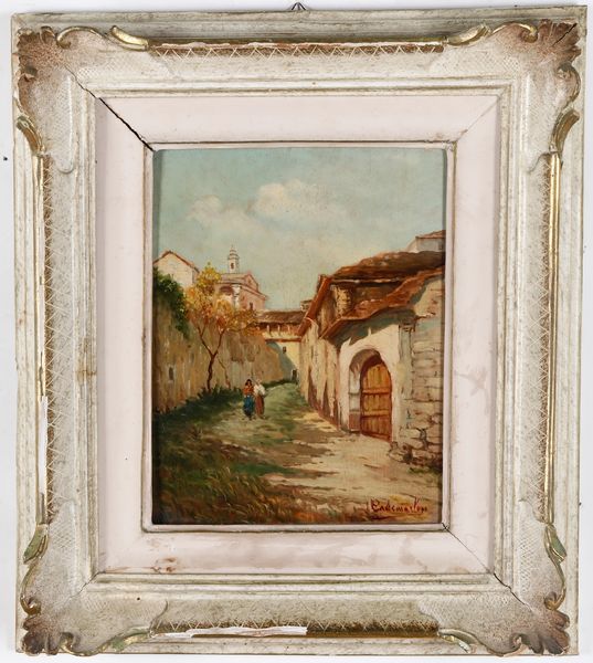 Cademartori Veduta di paese  - Asta Antiquariato e dipinti - Associazione Nazionale - Case d'Asta italiane