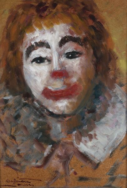 Aurelio Craffonara : Pagliaccio  - Asta Antiquariato e dipinti - Associazione Nazionale - Case d'Asta italiane