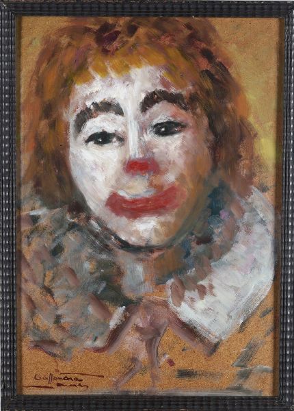 Aurelio Craffonara : Pagliaccio  - Asta Antiquariato e dipinti - Associazione Nazionale - Case d'Asta italiane