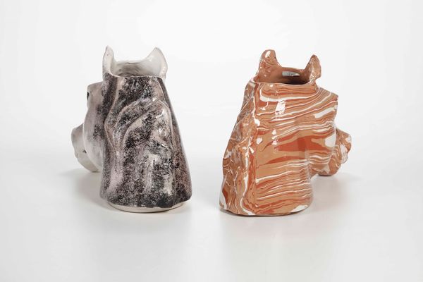 Due teste di cavallo in ceramica  - Asta Antiquariato e dipinti - Associazione Nazionale - Case d'Asta italiane