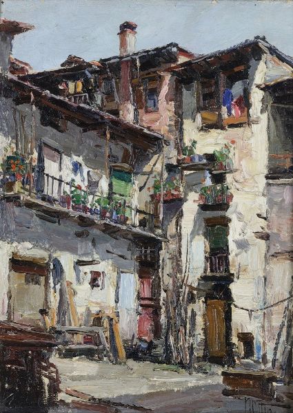 Vittorio Nattino : Rustico  - Asta Antiquariato e dipinti - Associazione Nazionale - Case d'Asta italiane