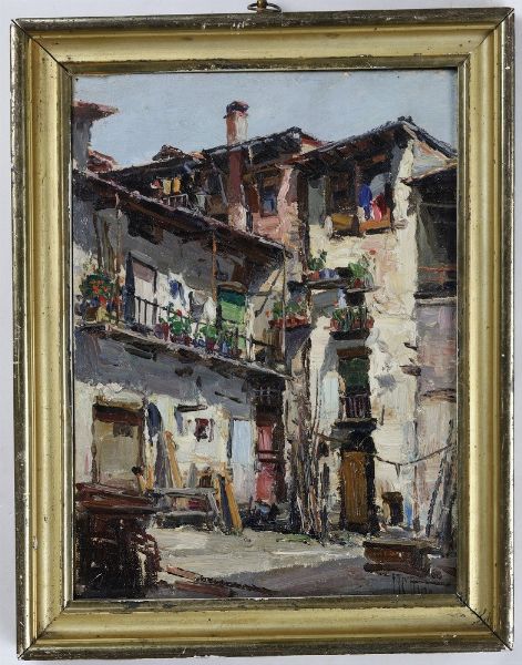 Vittorio Nattino : Rustico  - Asta Antiquariato e dipinti - Associazione Nazionale - Case d'Asta italiane