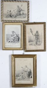 Pintore E. - 4 disegni su carta