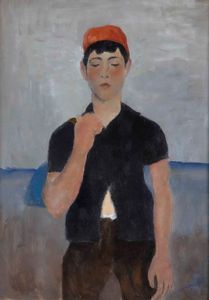 Nino Giovanni Tirinnanzi - Giovane pescatore greco<BR>Ritratto di signora