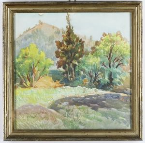 Amelia Bacigalupo : Paesaggio  - Asta Antiquariato e dipinti - Associazione Nazionale - Case d'Asta italiane
