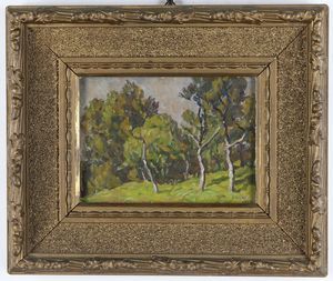Firmato Vairo Paesaggio boschivo  - Asta Antiquariato e dipinti - Associazione Nazionale - Case d'Asta italiane