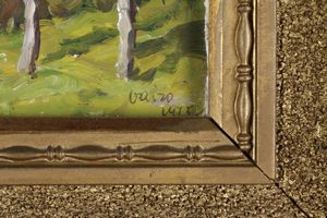Firmato Vairo Paesaggio boschivo  - Asta Antiquariato e dipinti - Associazione Nazionale - Case d'Asta italiane