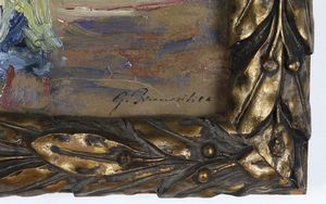 Giuseppe Pennasilico : Madre con bambino in spiaggia  - Asta Antiquariato e dipinti - Associazione Nazionale - Case d'Asta italiane