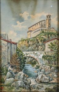 Angelo Costa - Veduta di borgo