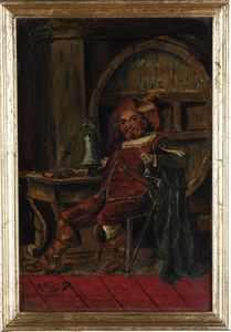 Giovanni Battista Torriglia, Attribuito a : Moschettiere  - Asta Antiquariato e dipinti - Associazione Nazionale - Case d'Asta italiane