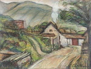 Enzo Finocchiaro - Strada di montagna (Cavalese)