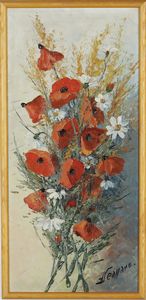 Saverio Seassaro : Fiori  - Asta Antiquariato e dipinti - Associazione Nazionale - Case d'Asta italiane