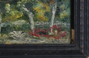 Angelo Maria Armao : Borgo sotto alla collina  - Asta Antiquariato e dipinti - Associazione Nazionale - Case d'Asta italiane