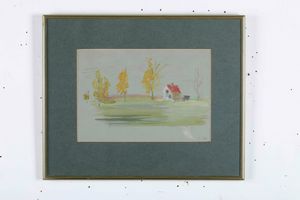 Lotto misto di 15 tra disegni e acquerelli  - Asta Antiquariato e dipinti - Associazione Nazionale - Case d'Asta italiane