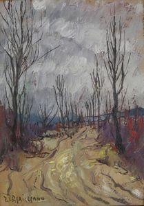 Ercole Salvatore Aprigliano - Sentiero con alberi