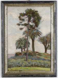 Anton Maria Canepa : Paesaggio  - Asta Antiquariato e dipinti - Associazione Nazionale - Case d'Asta italiane