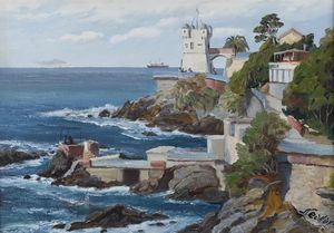 Saverio Seassaro - Passeggiata di nervi scogliere e ponente