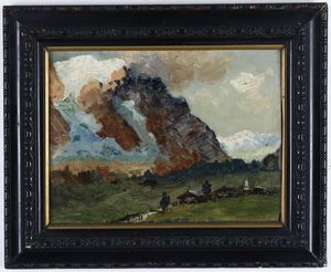 Gerolamo Varese : Landa e monti  - Asta Antiquariato e dipinti - Associazione Nazionale - Case d'Asta italiane