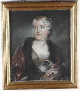 Scuola francese del XIX secolo Figura femminile  - Asta Antiquariato e dipinti - Associazione Nazionale - Case d'Asta italiane