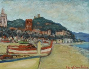 Enzo Finocchiaro - Veduta di Noli