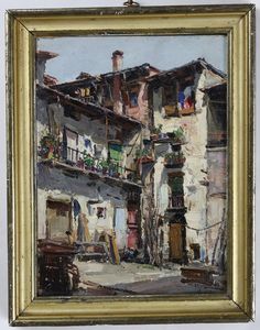 Vittorio Nattino : Rustico  - Asta Antiquariato e dipinti - Associazione Nazionale - Case d'Asta italiane